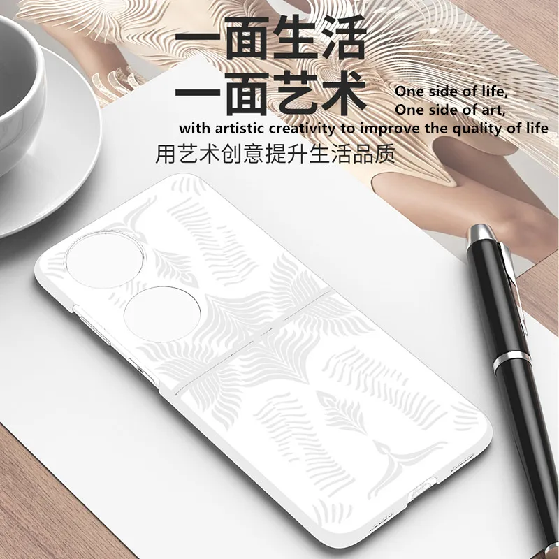 For Huawei P50 Pocket Angel Wing Plating Transparent Protective Shell ,Fall And Scratch Prevention Fold Case For Pocket S