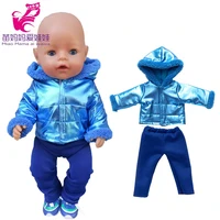 43cm new born baby doll clothes hooded coat for 18 inch american og girl doll jacket children toys outfits
