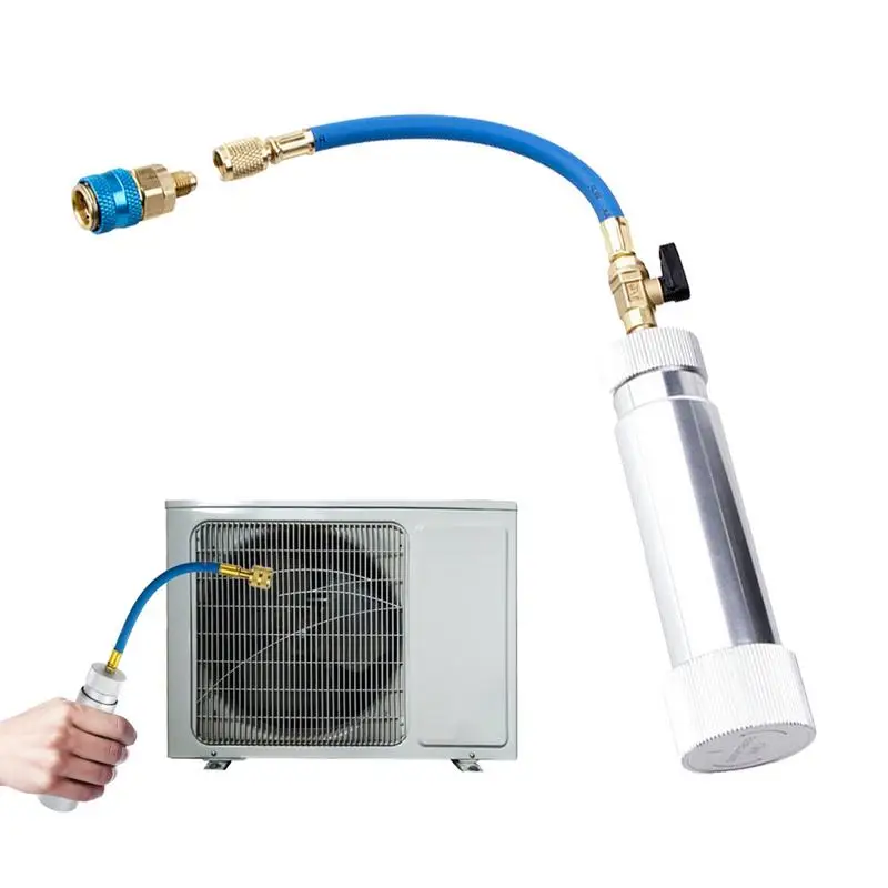 

R134A 2OZ Oil Injector Oil And Dye Injector Refrigerant Tools Connector Automotive Air Conditioning Fluorescent Refrigerant