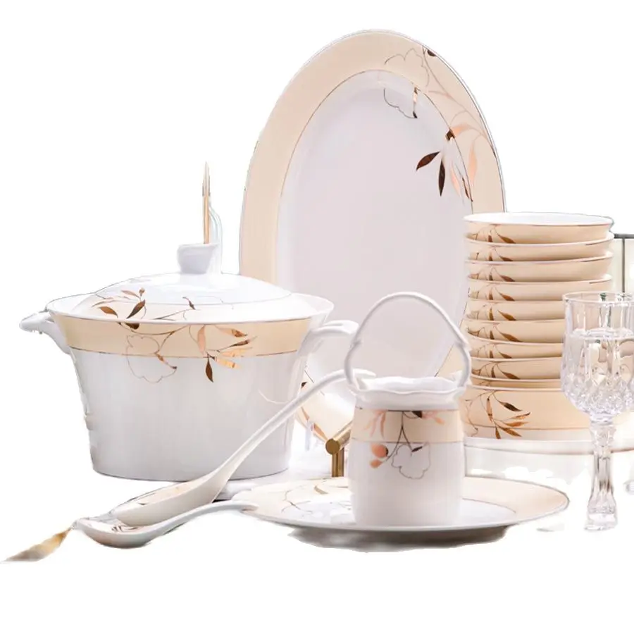 Керамическая посуда Цзиндэчжэнь 60 головок столовая миска для риса тарелка