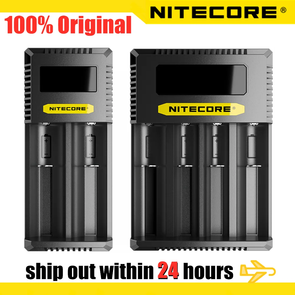 Зарядное устройство NITECORE CI4, интеллектуальная Быстрая зарядка CI2 с 4 слотами, совместимая с батареями 18650 14400 18350 AA, AAA, AAAA