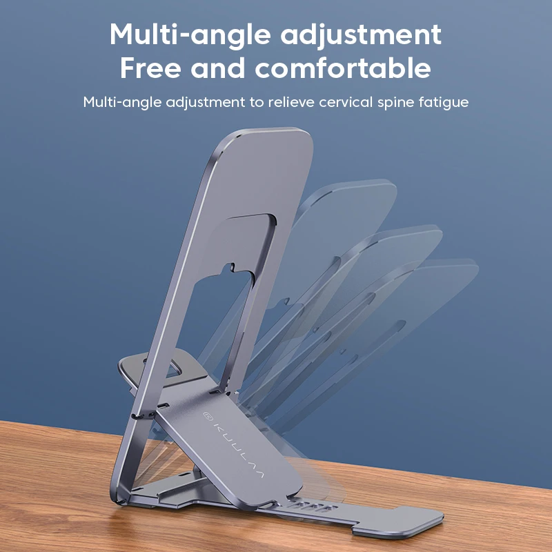 kuulaa phone holder stand aluminum cell phone adjustable desk stand mobile phone support for iphone 13 12 xiaomi samsung huawei free global shipping