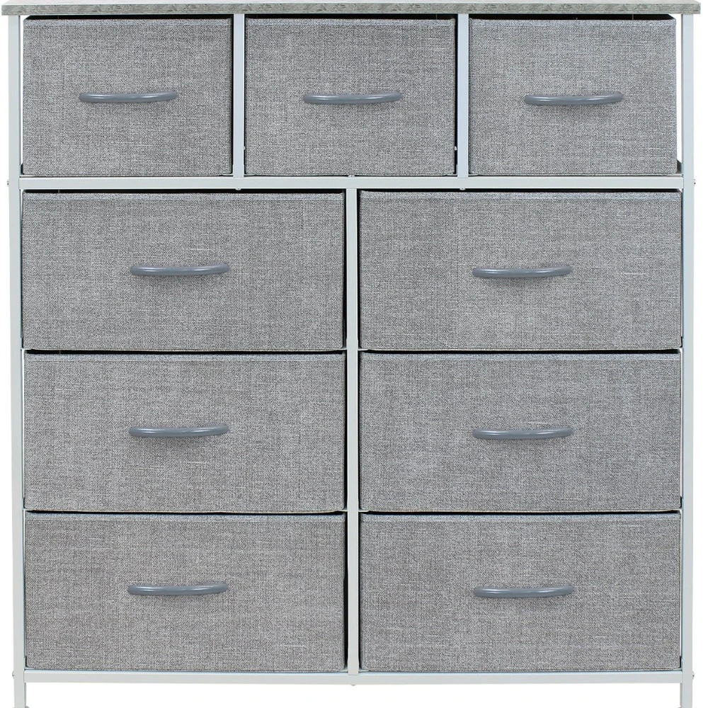 

Серое Платье с 9 ящиками идеально подходит для прятки одежды, одеял, простыней, игрушек и предметов домашнего обихода, прочная стальная рама