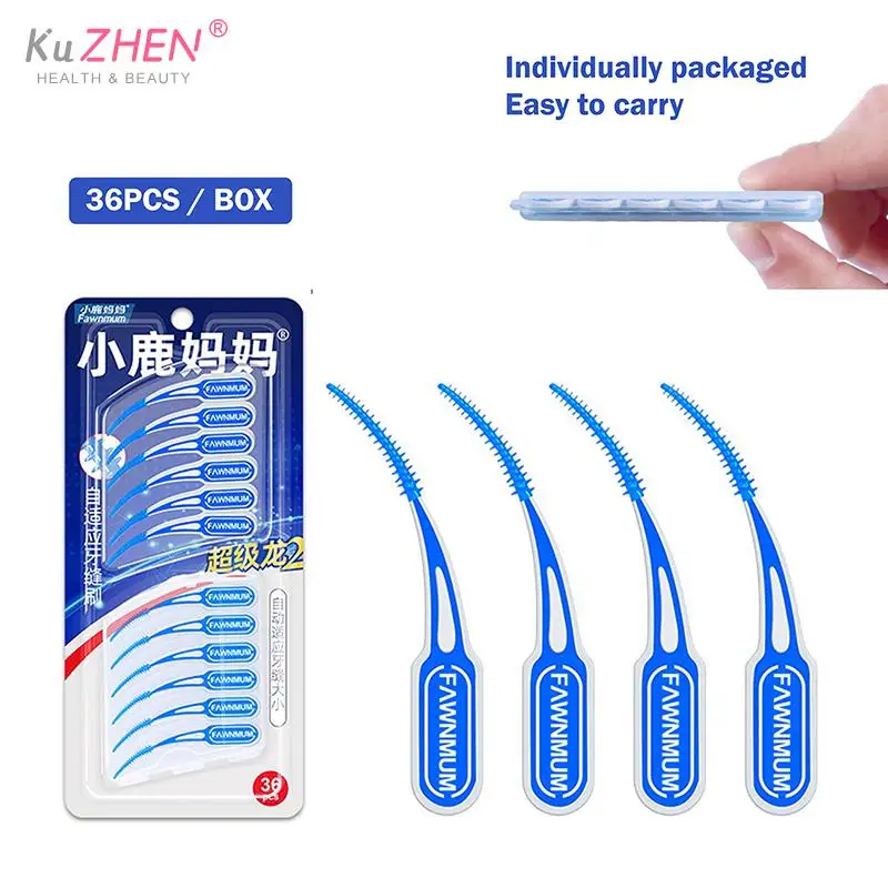 

16/36Pc Super Soft Silicone Interdental Brushes Dental Cleaning Brush Toothpick Teeth Care Dental Floss Oral Cepillo Interdental