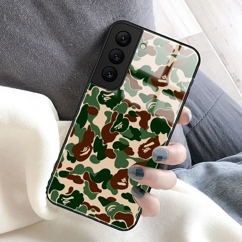 Leopard Print Phone Case for Samsung Galaxy S21 FE S22 S20 S10 S9 Plus Ultra 5G S10e NOTE 20 10 Plus Lite 9 Tempered Glass Cover