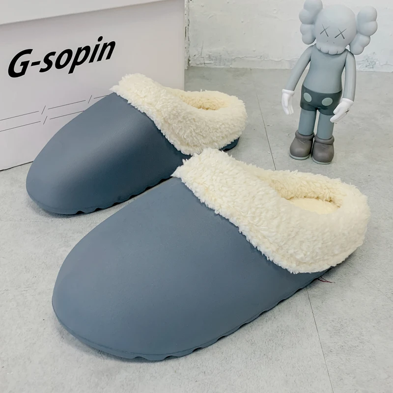 

Soft Sole Slippers Men Women Sandals Indoor Floor Flat Shoes Autumn Winter Warm Home Slipper Cotton Warm Plush Bedroom Slides