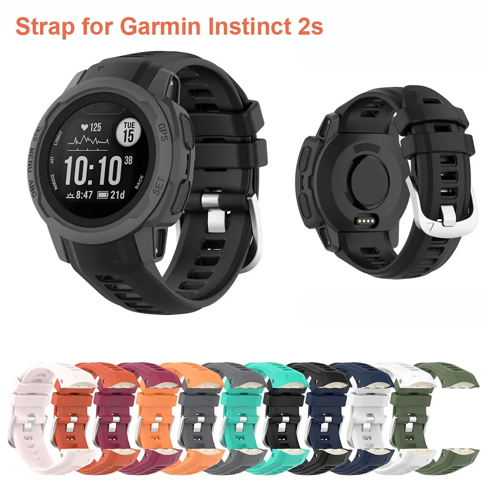 

Ремешок для Garmin Instinct 2S, сменный ремешок из мягкого силикона, совместимый с умными часами Garmin Instinct 2S