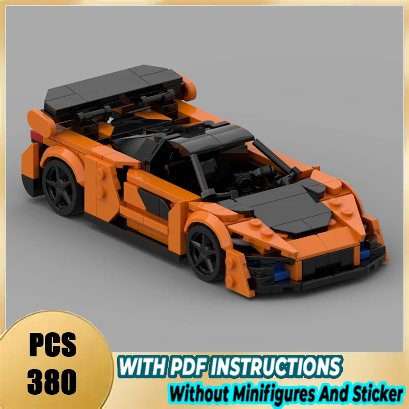 Фото Изысканный бренд MOC, строительные блоки, скоростной спортивный автомобиль, гоночный технический модуль, кирпичи, модель, подарок, рождественская игрушка, набор для сборки «сделай сам»! №5