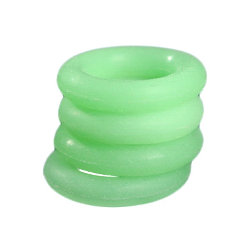 

20/50Pcs/Pack Fluorescent Tent Rings Luminous O-shaped Silicone Tent Nail Ring Fishing Rod Rings Night Light Outdoor