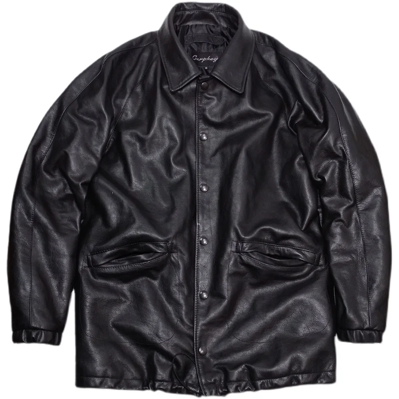 The gods take quilted warm (men and women all can wear in hyogo Japan imported cowhide jacket