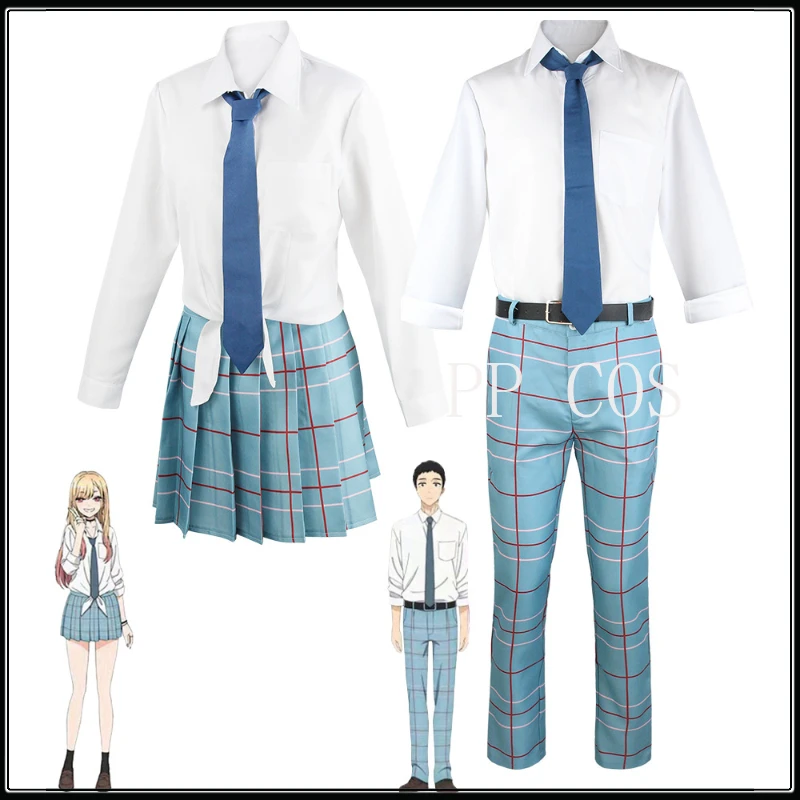 

My Dress-Up Darling Marin Kitagawa Uniform Wakana Gojo School Shirt Skirt Pants Anime Sono Bisque Doll Wa Koi Wo Suru Cosplay