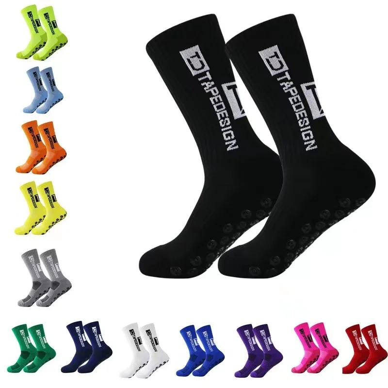  2022 New Anti-slip Football  Socks Men Women Non-slip Soccer Basketball Tennis Sport Socks Grip Cycling Riding Socks 38-45 