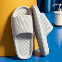 summer beach eva soft sole slide sandals leisure men ladies indoor bathroom anti slip shoes women thick platform slippers