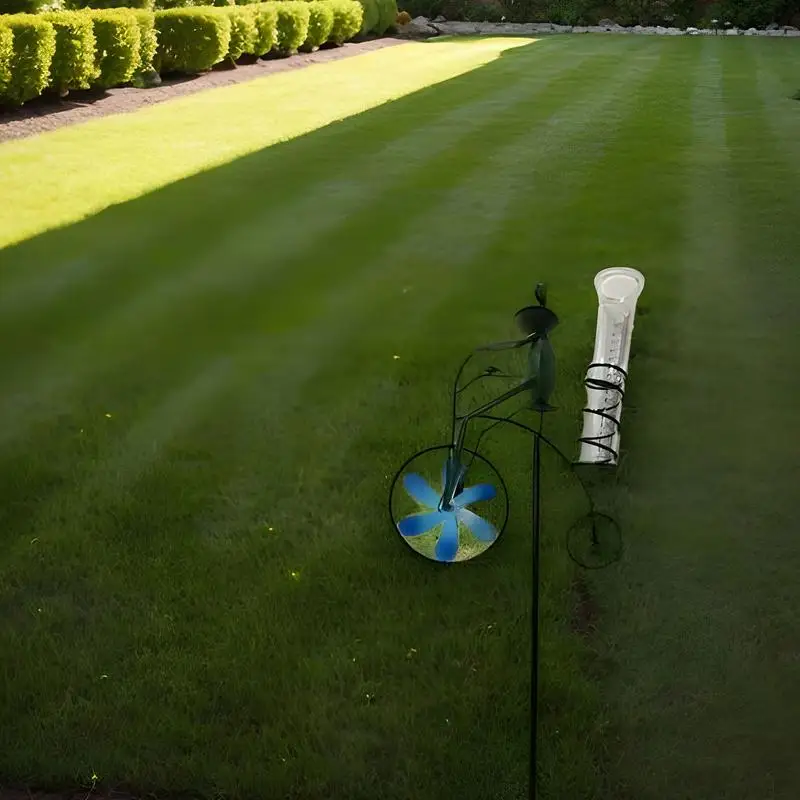 Лягушка Датчик дождя Лягушки на цикле Спиннер ветра Металлический