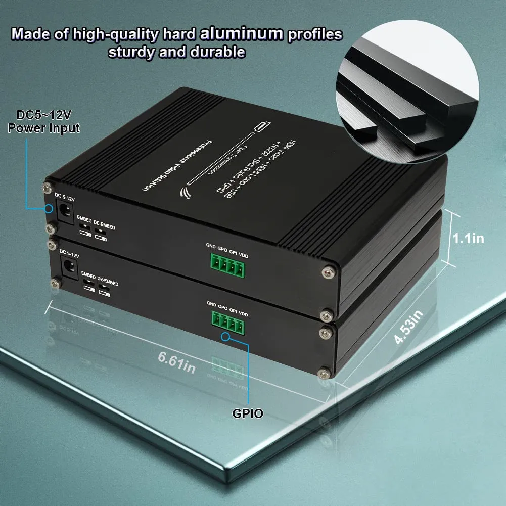 1080P HDMI KVM волоконный удлинитель Многофункциональный видео оптический