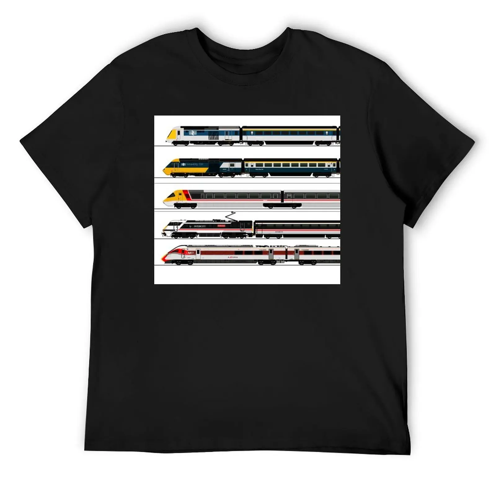 Футболка BRITISH HIGH SPEED TRAINS топы мешковатые рубашки с рисунком большие размеры