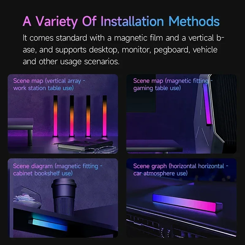 Yeelight RGB музыкальное управление звуком светодиодный светильник USB магнитный