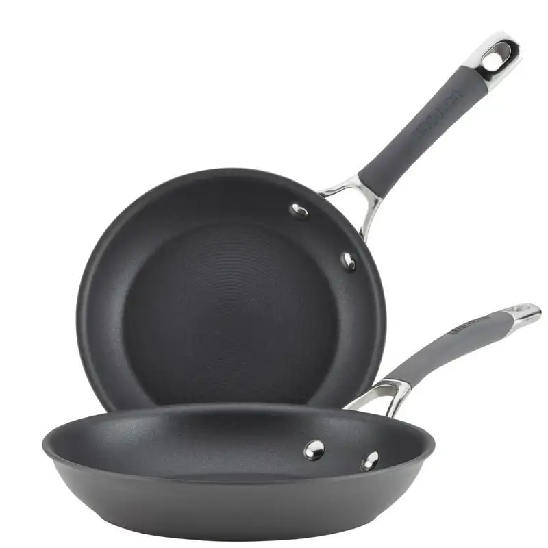 

2023 New Hard Anodized Nonstick Frying Pan Set, 2-Piece, Gray