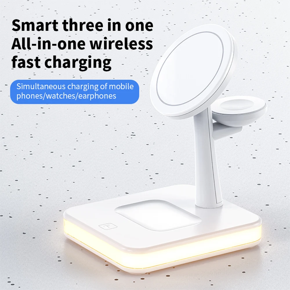 

25W Magnetic Wireless Charger Stand Dock For iPhone 13 12 Pro Max Mini Apple iWatch 7 Airpods PD QC3.0 USB Fast Charging Station