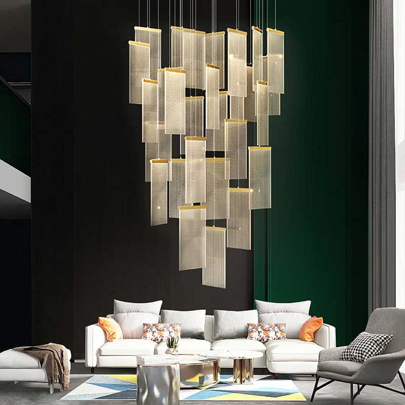 

Modern Acrylic APP Dimmable Led Pendant Lights Loft Stair Hall Led Pendant Lamp Living Room Decor Hanging Light Indoor Luminaire