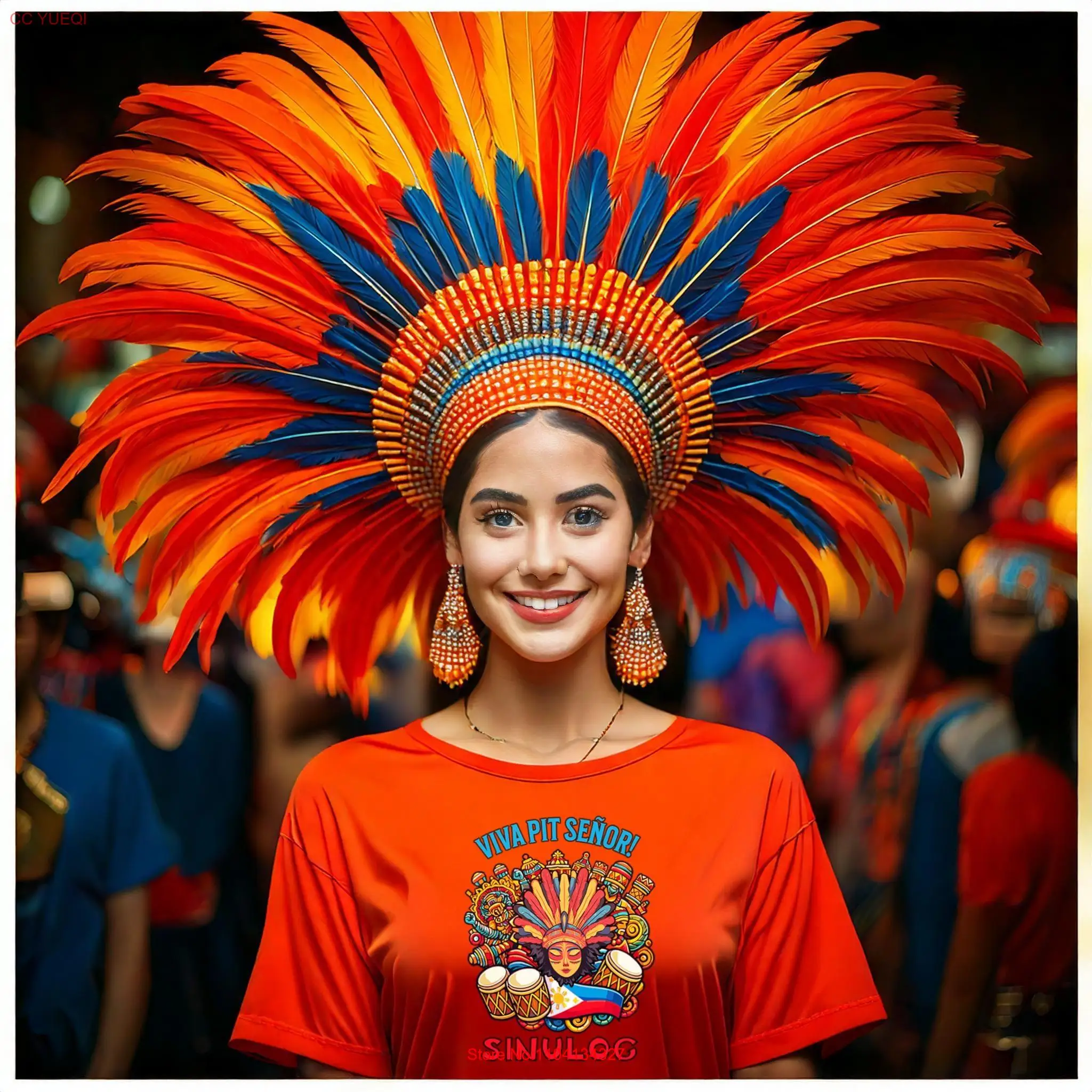 Sinulog Футболка Bruno γ Fiesta Dance Celebration Окрашенная одежда с длинными или короткими