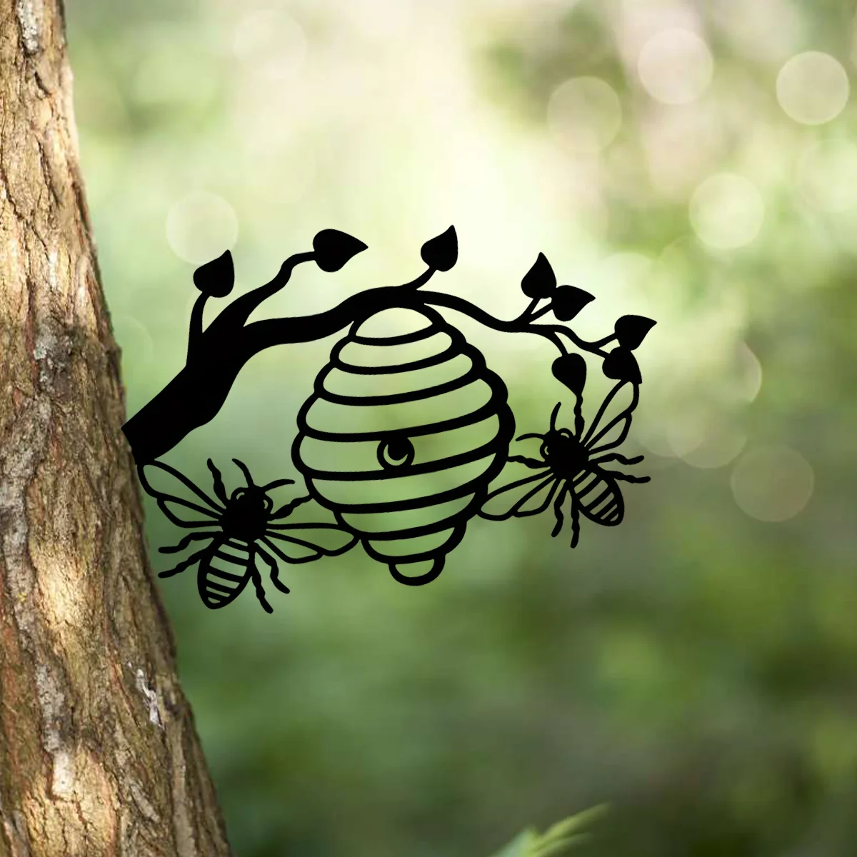 1 Шт. Железный Кованый Садовый Силуэт Уличный Двор Улей На Ветке Декоративный Кол