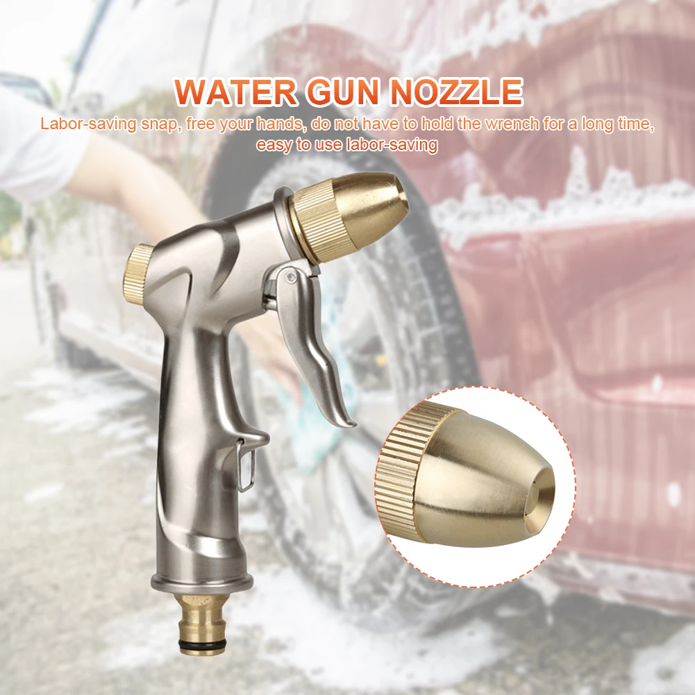 Car Wash Cleaner Copper Portable Spray Cleaner Powerful Car Washer 5 Modes Anti-rust for Flower Watering for Car Floor Washing