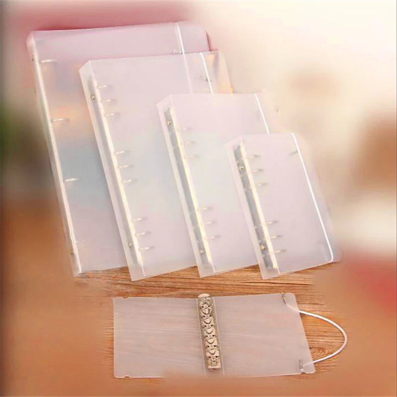 

A4/A5/A6/A7 Binder Simple Style Translucent Matte Binder Loose Leaf for Notebook Journal Agenda Planner School Stationery