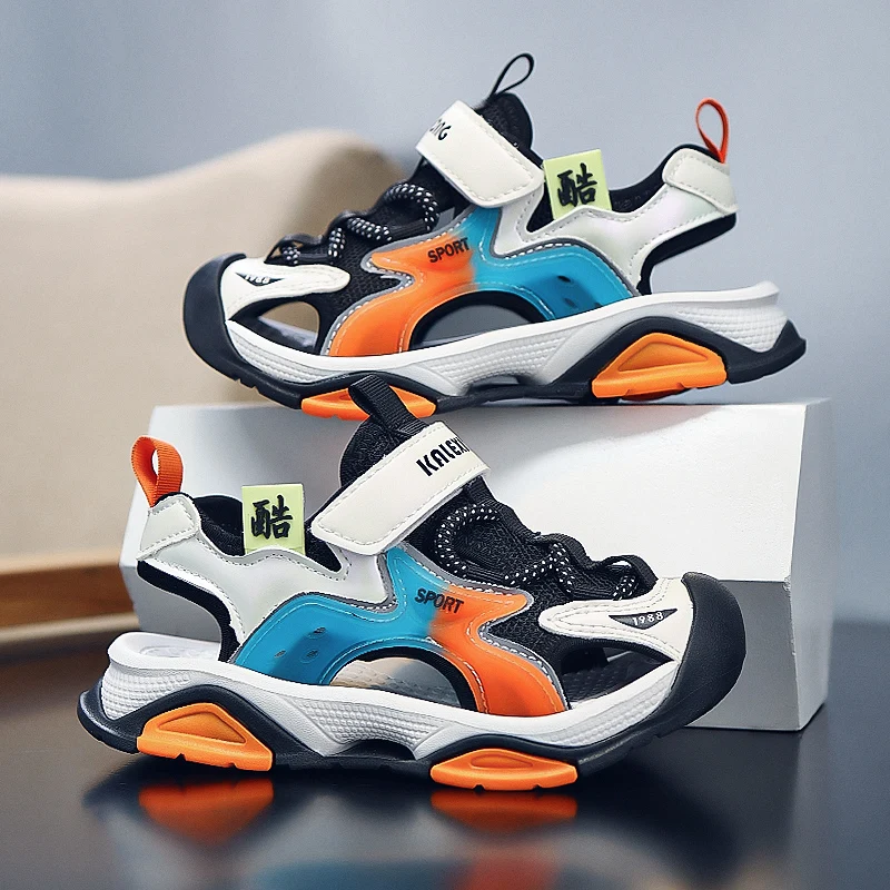 SeckinDogan Hot Sale Summer Beach Footwear Kids Closed Toe Children  Sandals Toddler Fashion Designer Shoes for Boys and Girls