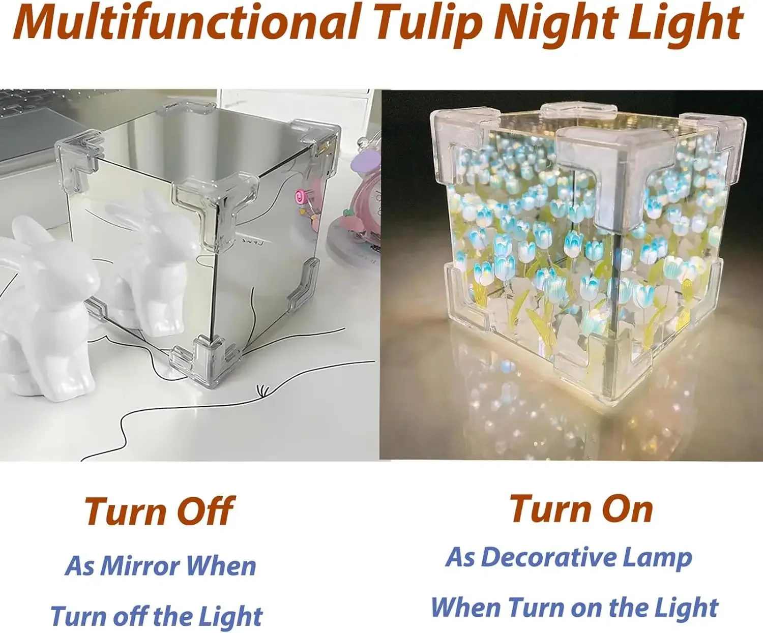 Светодиодный светильник в виде тюльпанов 3D