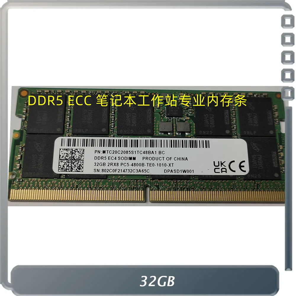 

Память для ноутбука MT 32 ГБ DDR5 4800 ECC MTC20C2085S1TC48BA1