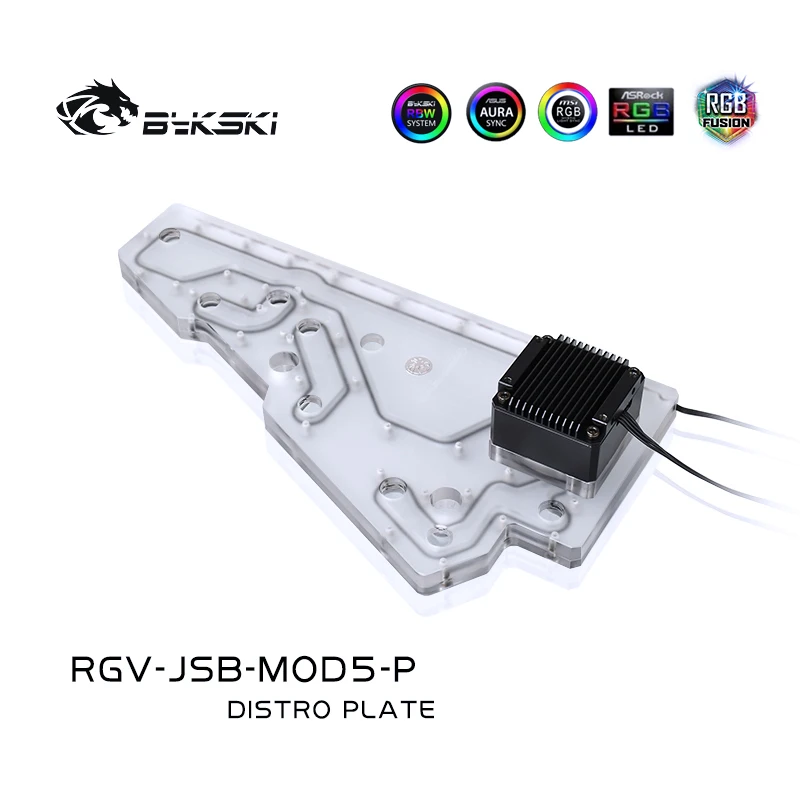 BYKSKI акриловый бак для использования для JONSBO MOD5 чехол для компьютера/3PIN 5V D-RGB / Combo DDC насос для охлаждения воды