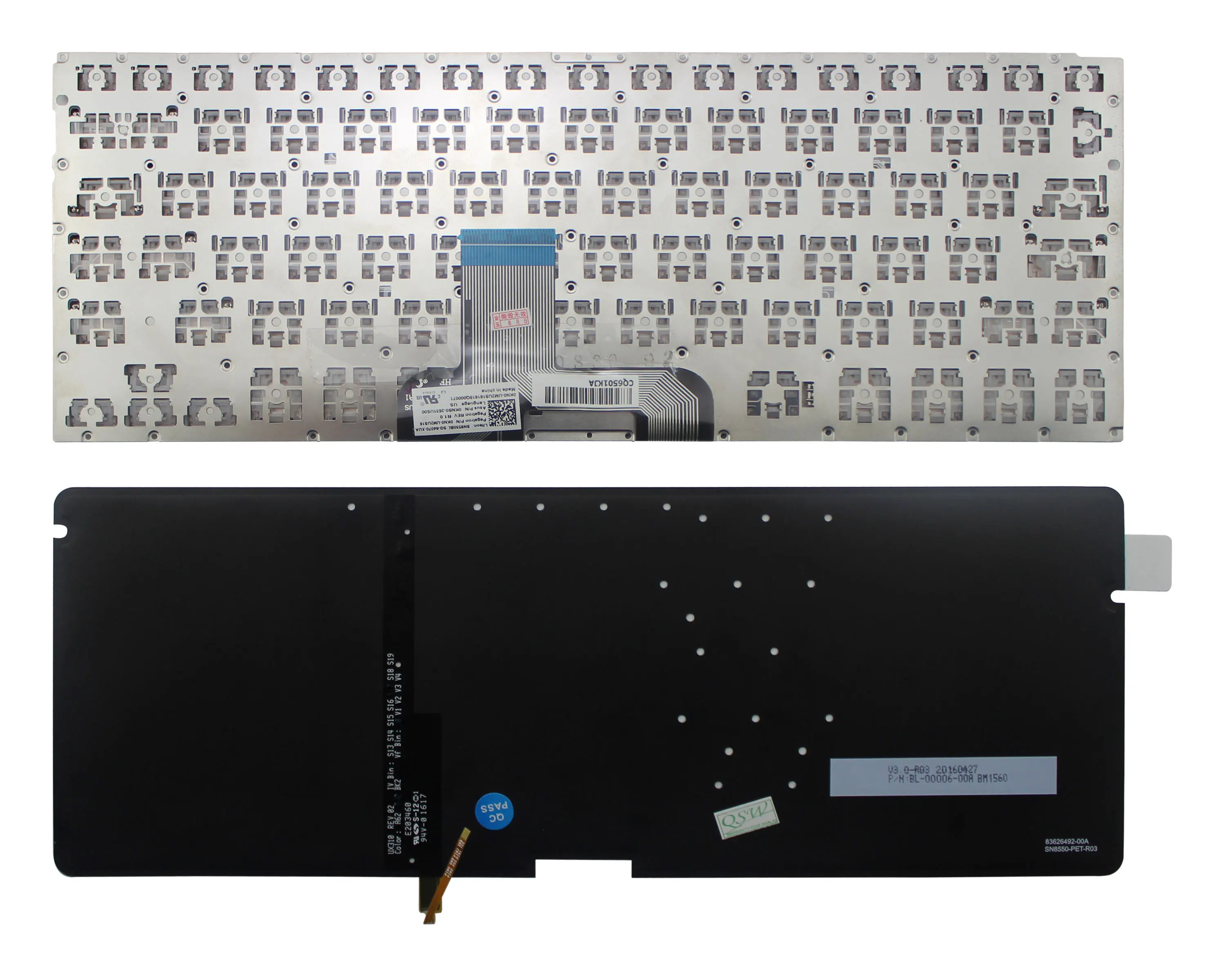 Новая Черная английская клавиатура с подсветкой LARHON для ASUS UX310 UX310UA UX310UQ UX3410U UX3410UA