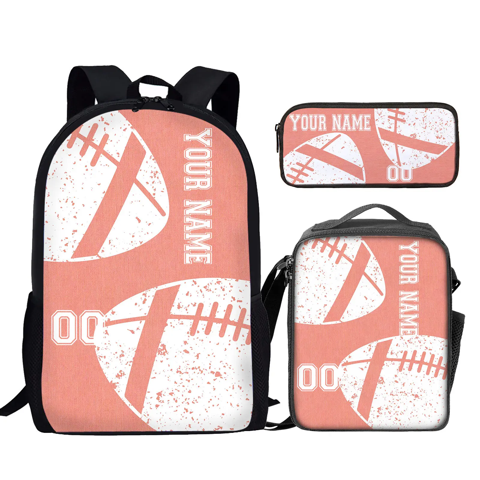 YIKELUO-mochila con estampado de estrellas de fútbol para niños, bolsa de almuerzo...