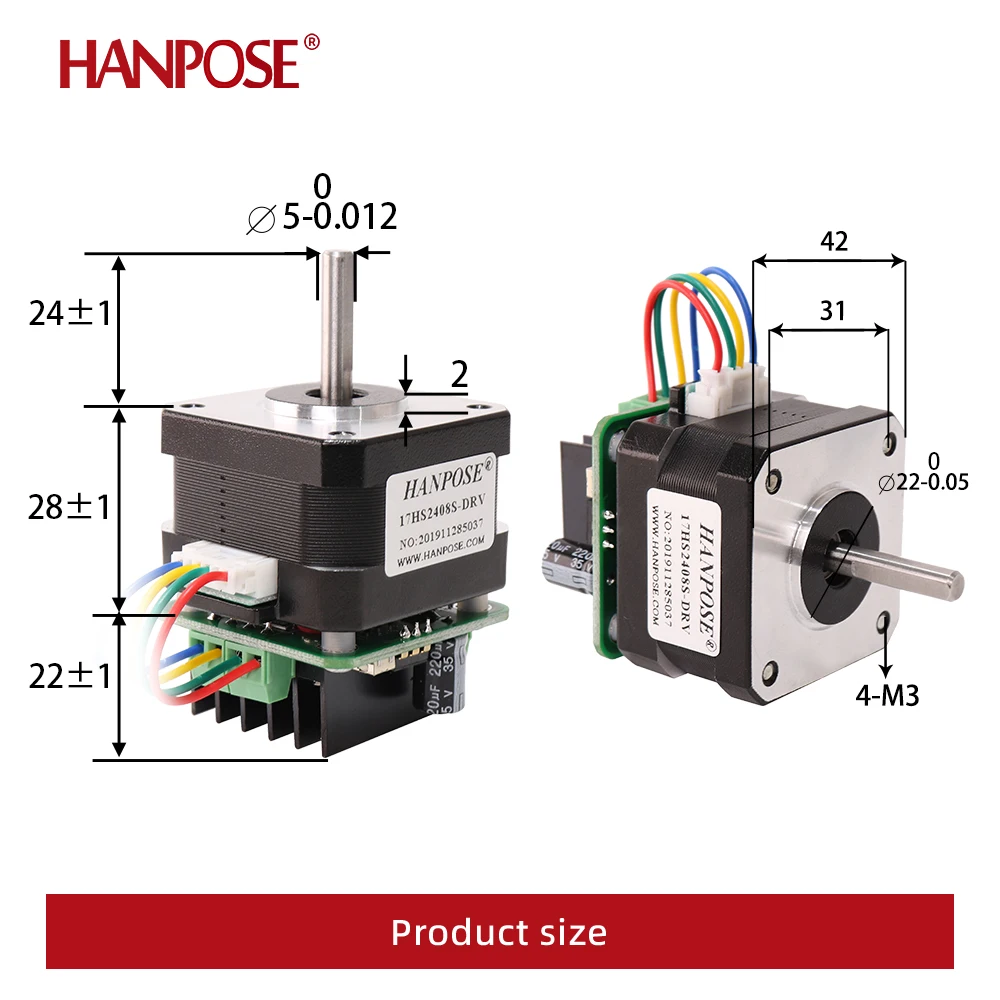 Привод шагового двигателя 42 17HS2408S-DRV 0 6 А 12 Н. СМ модуль фрезерного станка с ЧПУ