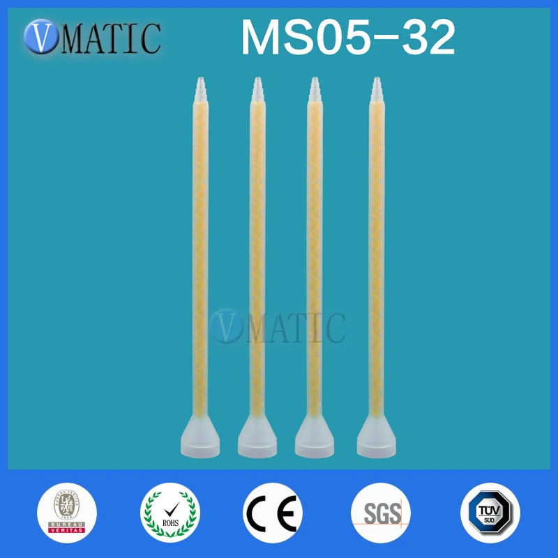 Free Shipping Plastic 5Pcs Resin Static Mixer MS 05-32 Mixing Nozzles For Duo Pack Epoxies (Yellow Core) | Обустройство дома