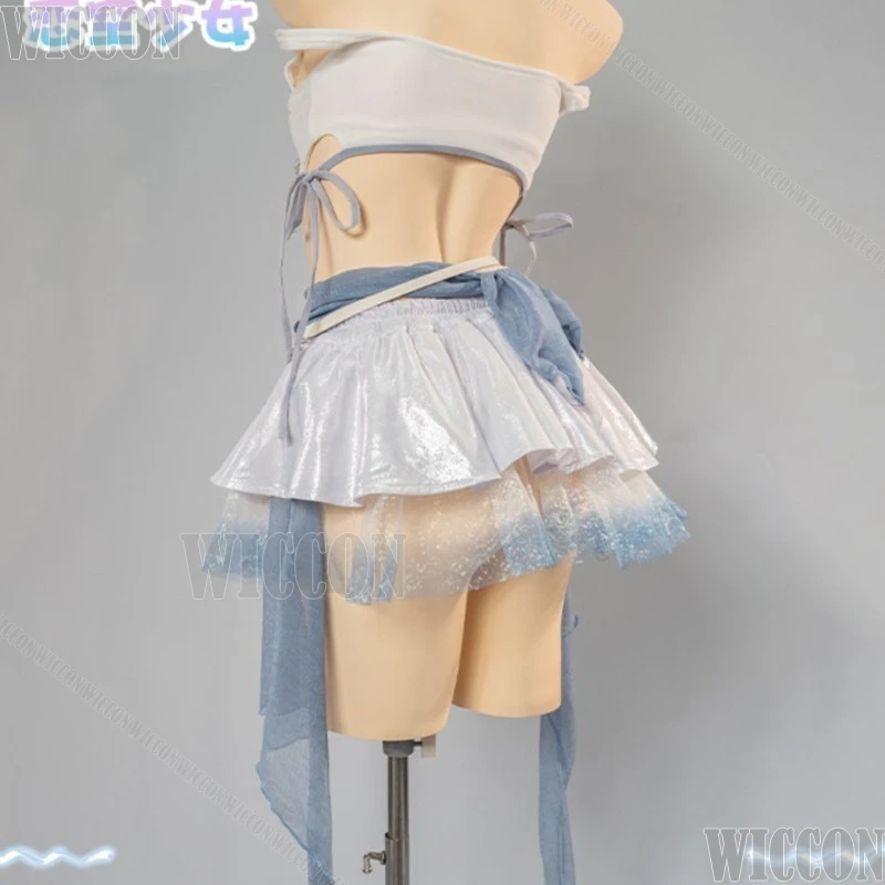 Фото Костюм для косплея Dorothy Goddess Game Idol Victory: сексуальное платье-торт белого и синего цвета с розовым париком для женщин на Хэллоуин, фестивали, Комик-Кон №5