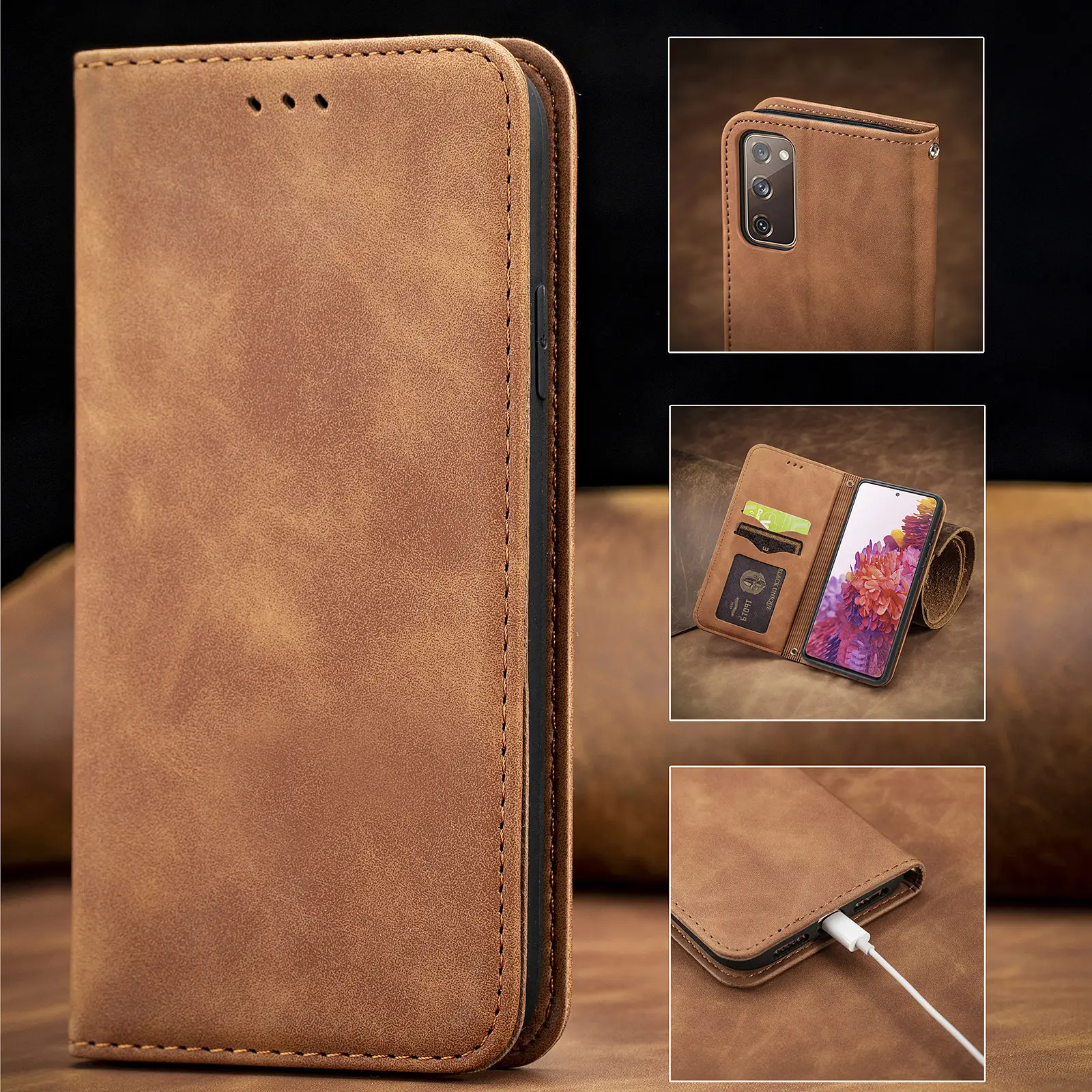 

Wallet Flip Case For Samsung Galaxy S22 S22 Plus S22 Ultra S21 FE S20 FE S10 Plus S9 S8 A03S A12 A22 A32 A50 A51 A52 A52S A71