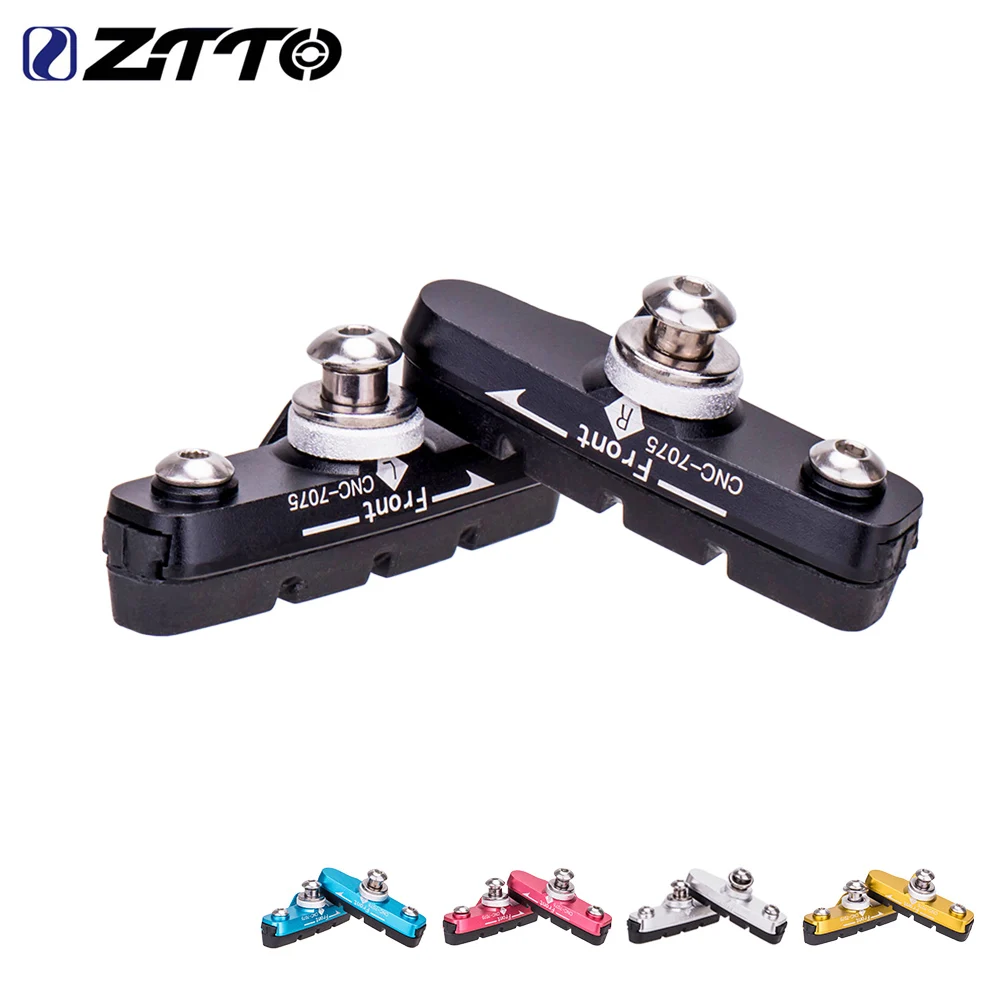 ZTTO Road Bike carCaliper Brake Carbon Replaceable Rubber CNC Aluminum Shell 1Pair Block Lightweight Braking Shoes