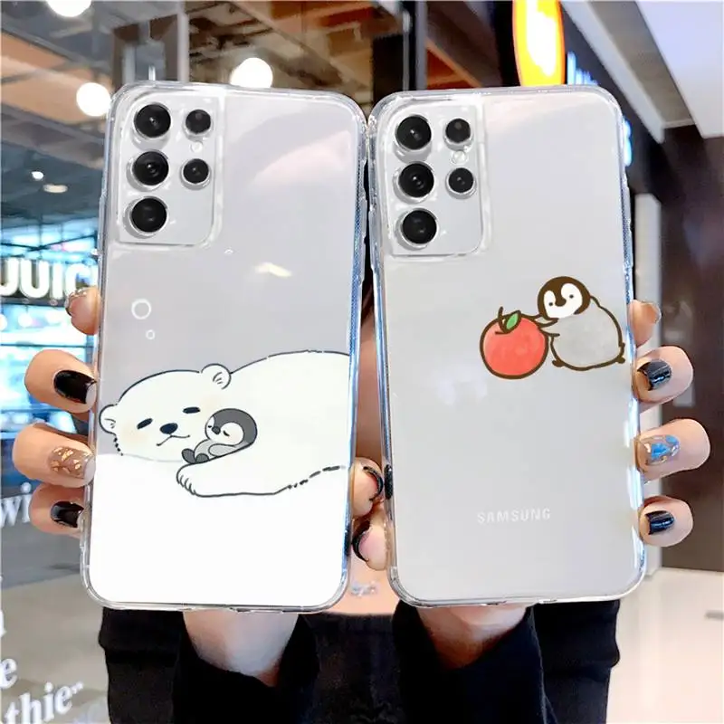 

cute penguin polar bear couple Phone Case For Xiaomi Mi Poco M3 F3 X3 Redmi Note 11 10t 8 9 10 Lite pro