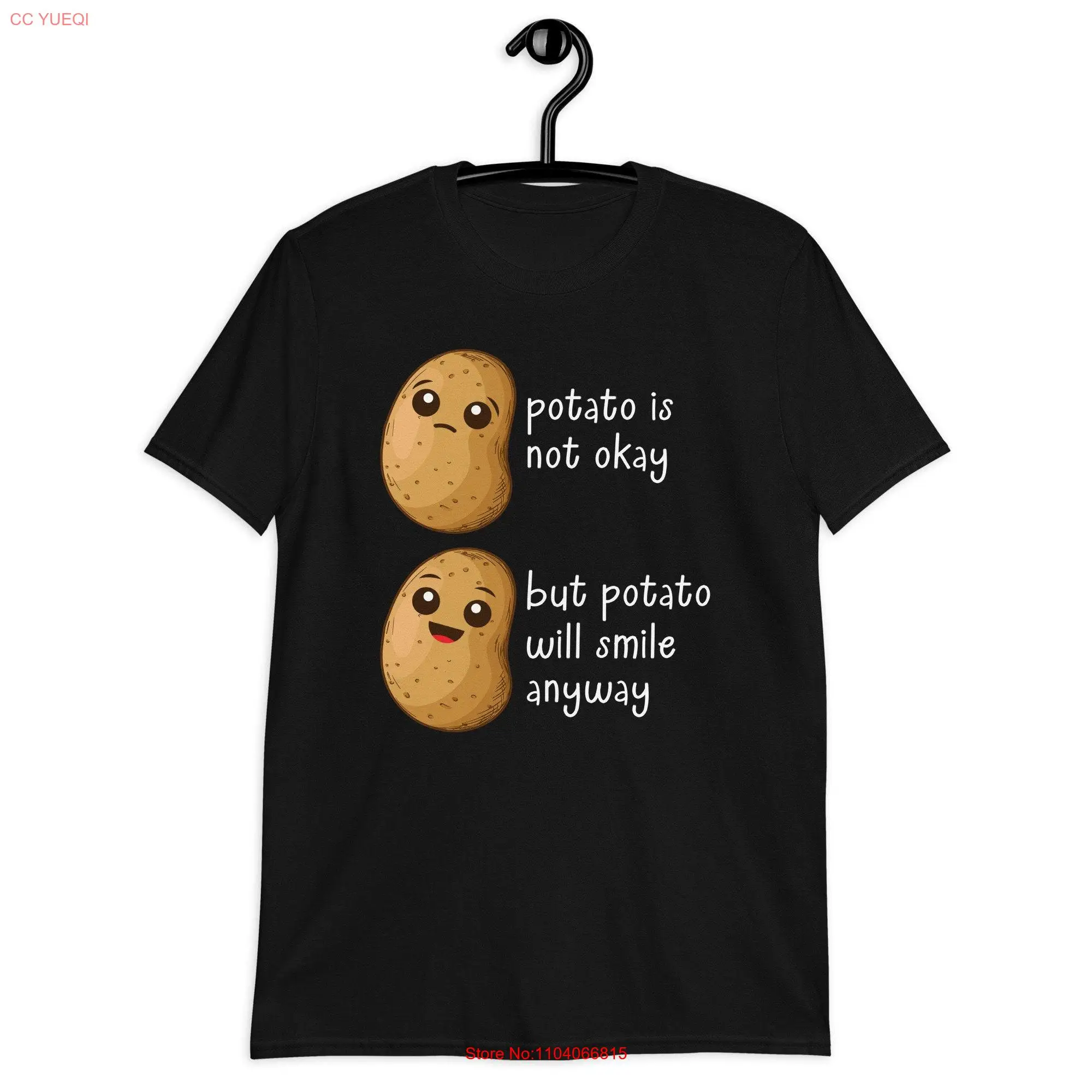 Картошка не в порядке забавная шутка мем овощная футболка с длинными или