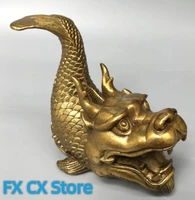 brass mythology animal gold arowana desktop decoration crafts statue