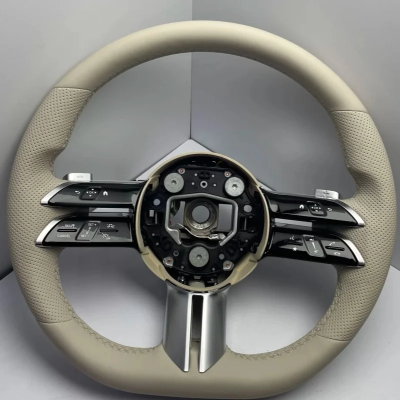 Фото Для Mercedes-Benz A-класса, E-класса, ML, GL, G-класса, S-класса: рулевое колесо из карбона, изготовленное на заказ, с кожаными аксессуарами №5
