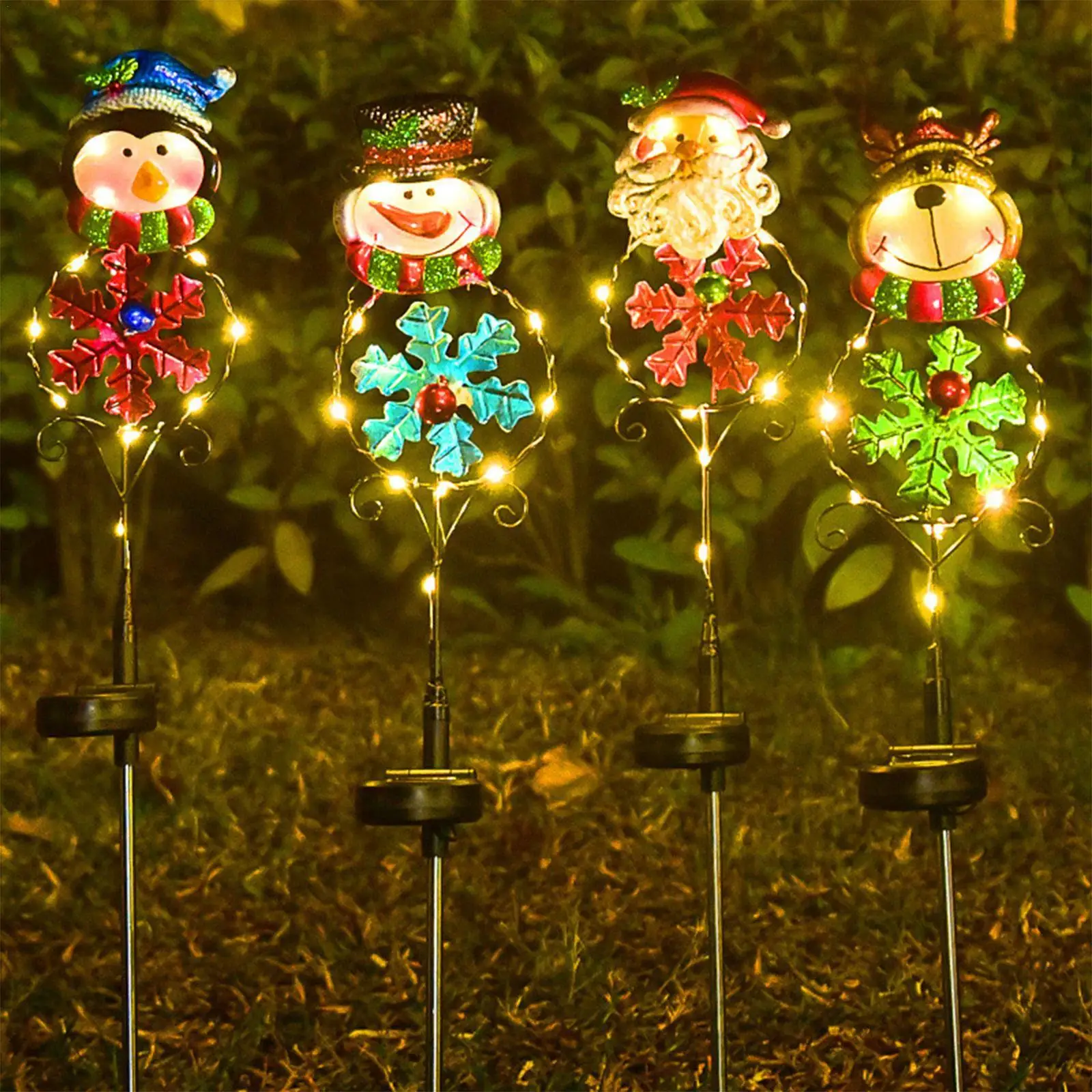

Solar Garden Lights Snowman Christmas Decoration Waterproof Solar Led Light Outdoor Post Lamp Lawn Landscape Led Solar Lighting