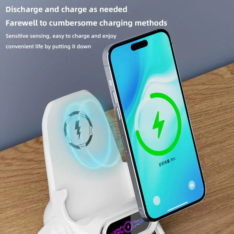 Charger Lazy Chair 15/10w/ 7.5w/5w Abs+pc Wireless Charger Sensitive Induction Automatic Sensing Mobile Wireless Charger Type-c
