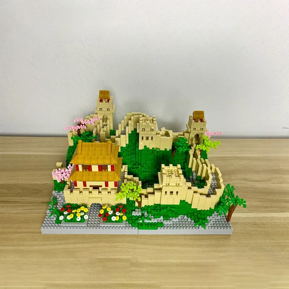 Конструктор Великая стена из микроблоков-Shanhaiguan Yanmenguan DIY Детский пазл 3D сборная