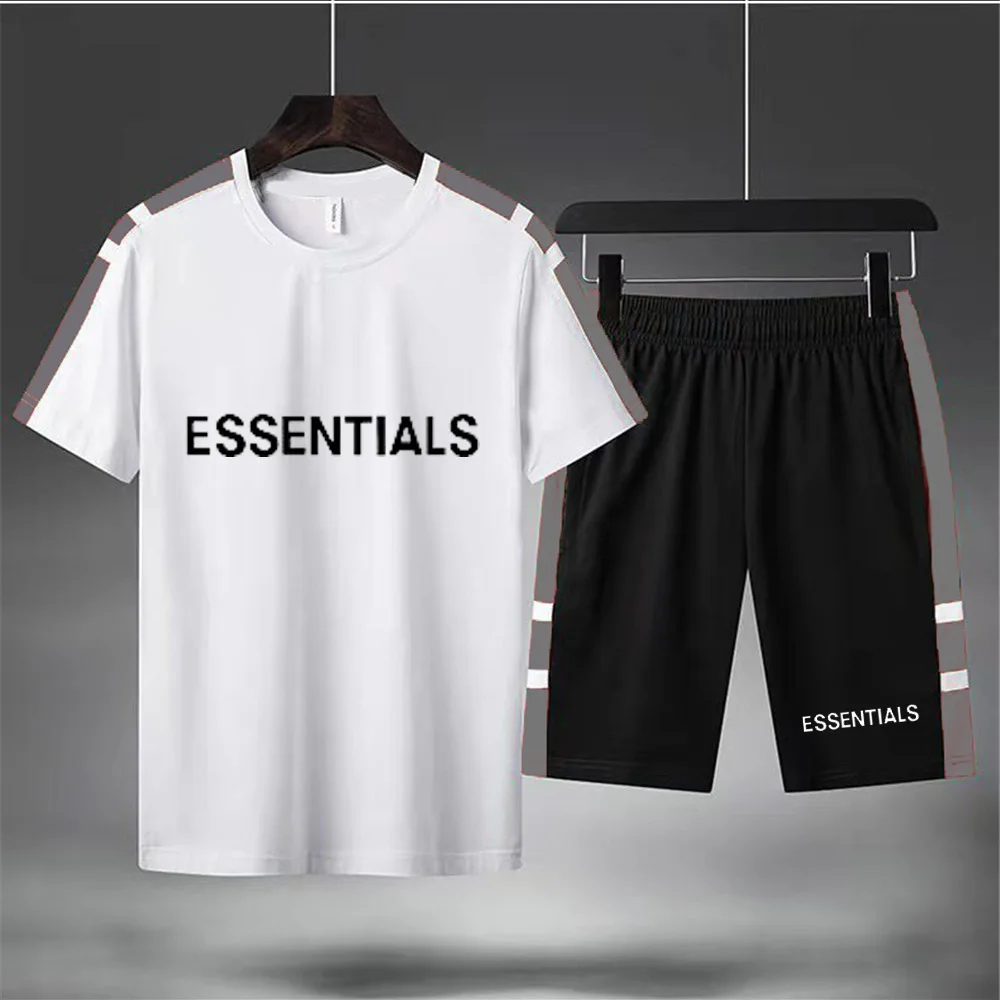 

Костюм спортивный мужской оверсайз, футболка с принтом и шорты, спортивная одежда, костюм из 2 предметов, уличная одежда, лето