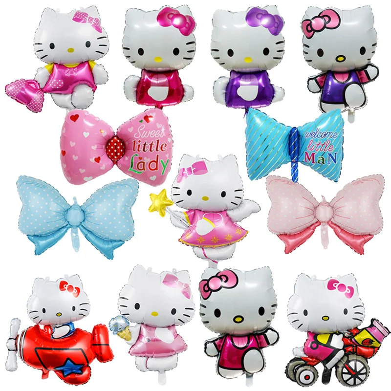 Воздушный шар Hello Kitty макет вечеринки по случаю дня рождения украшение сцены