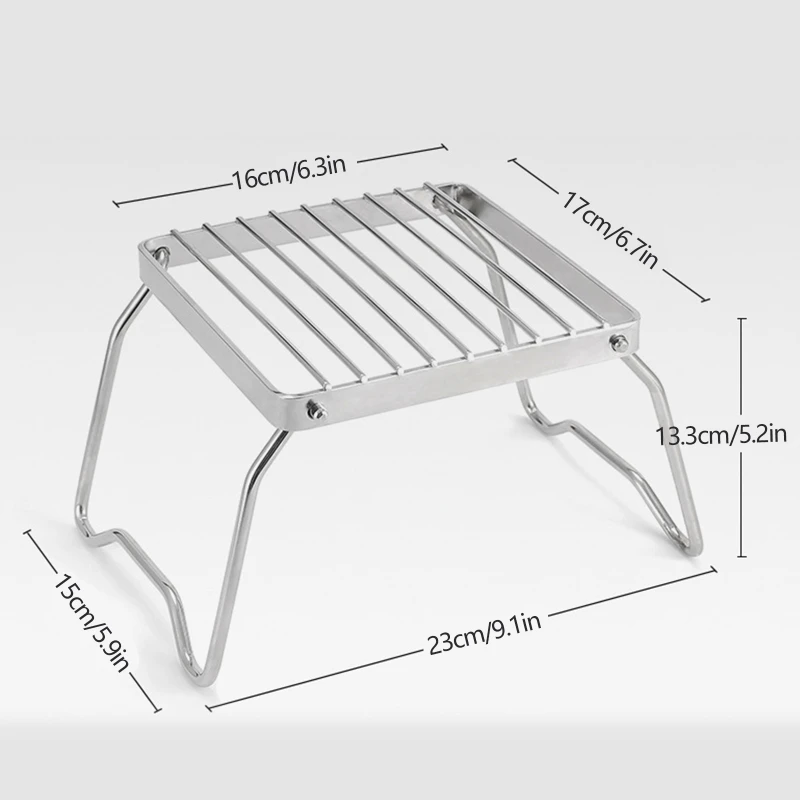 

Гриль для кемпинга со складными ножками, решетка из нержавеющей стали, газовая плита, подставка для костра, фоторешетка для походов 918E
