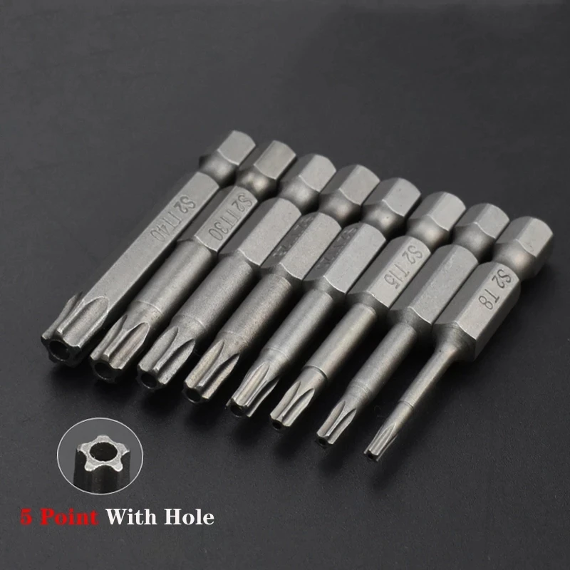 

Отвертка S2, легированная сталь T8/T10/T15/T20/T25/T27/T30/T40 1/4, шестигранный хвостовик